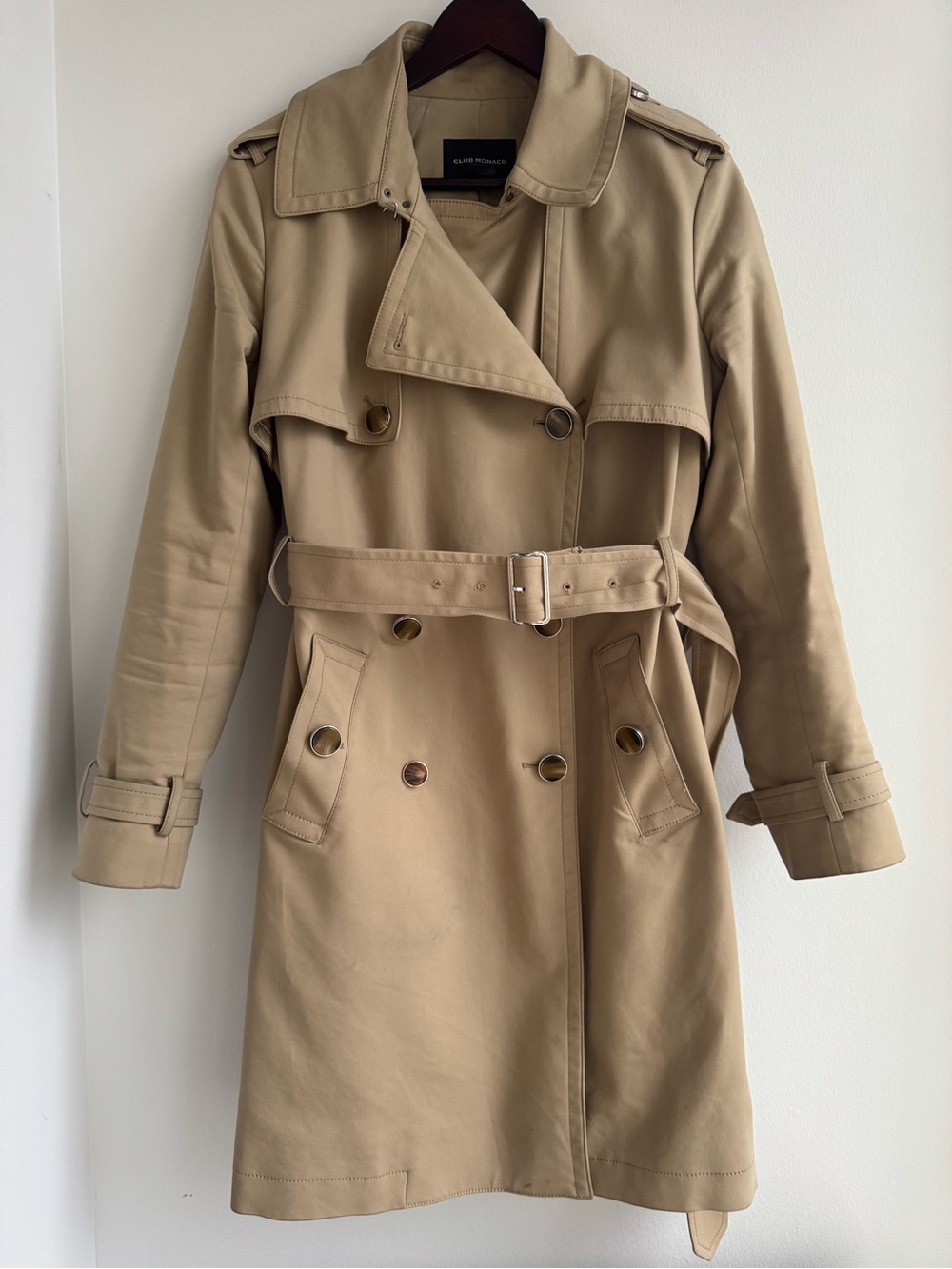 Club Monaco Classic Beige Trench Coat for Women